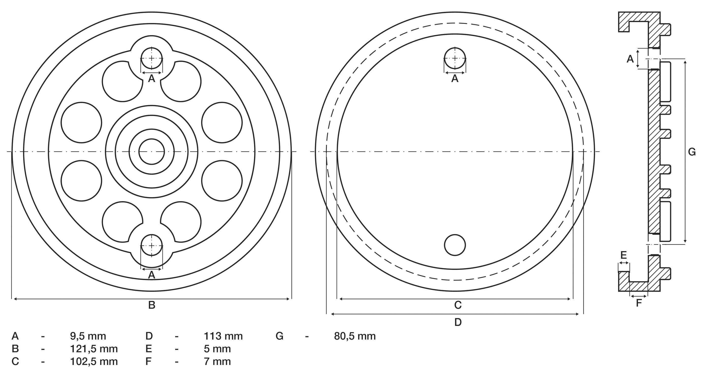 Gummiplattor | för lift | Ø 120 mm