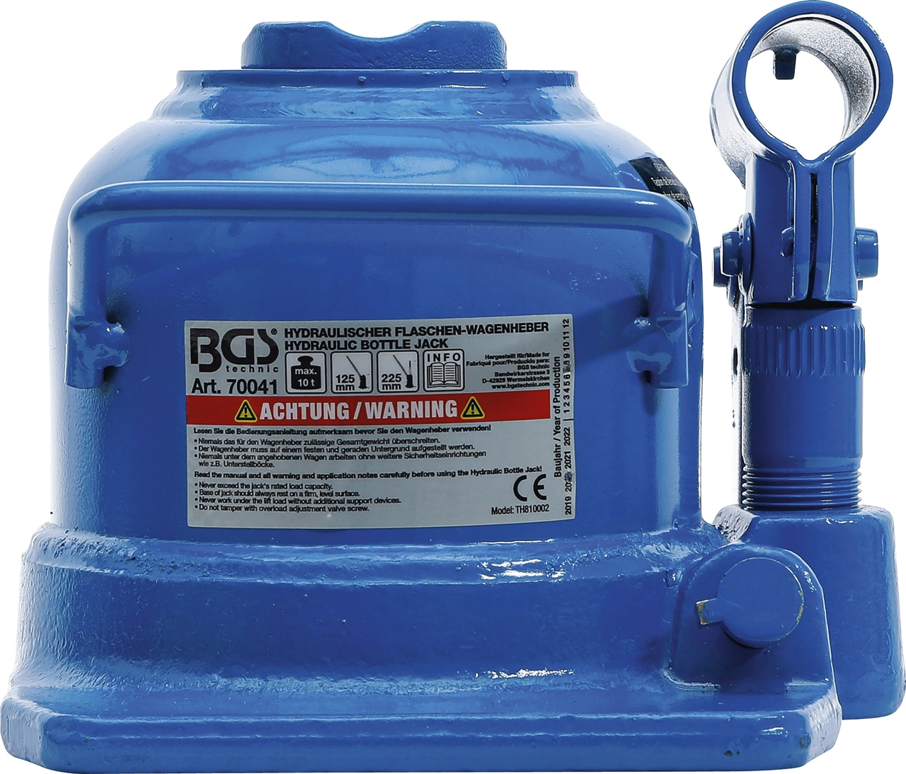 Hydraulisk flaskdomkraft | extra låg | 10 t