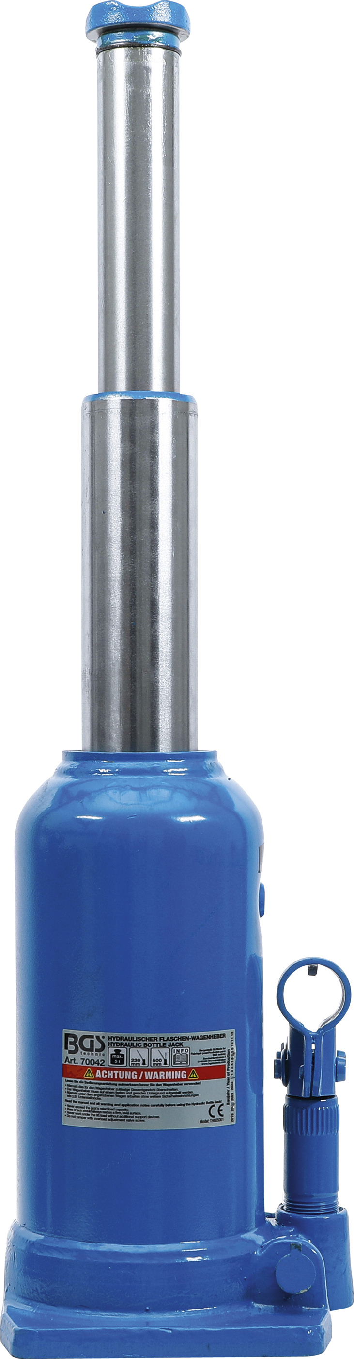 Hydraulisk flaskdomkraft | Med dubbelkolv | 5 t