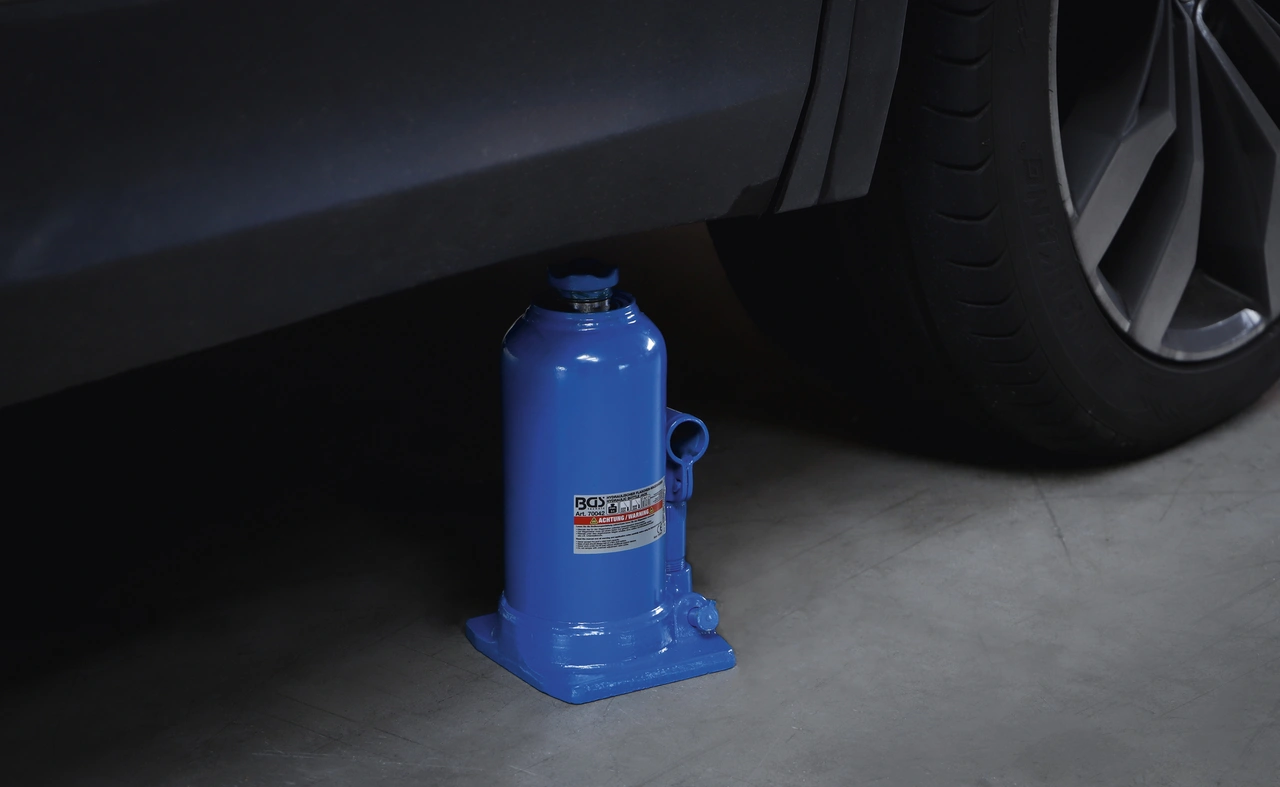 Hydraulisk flaskdomkraft | Med dubbelkolv | 5 t