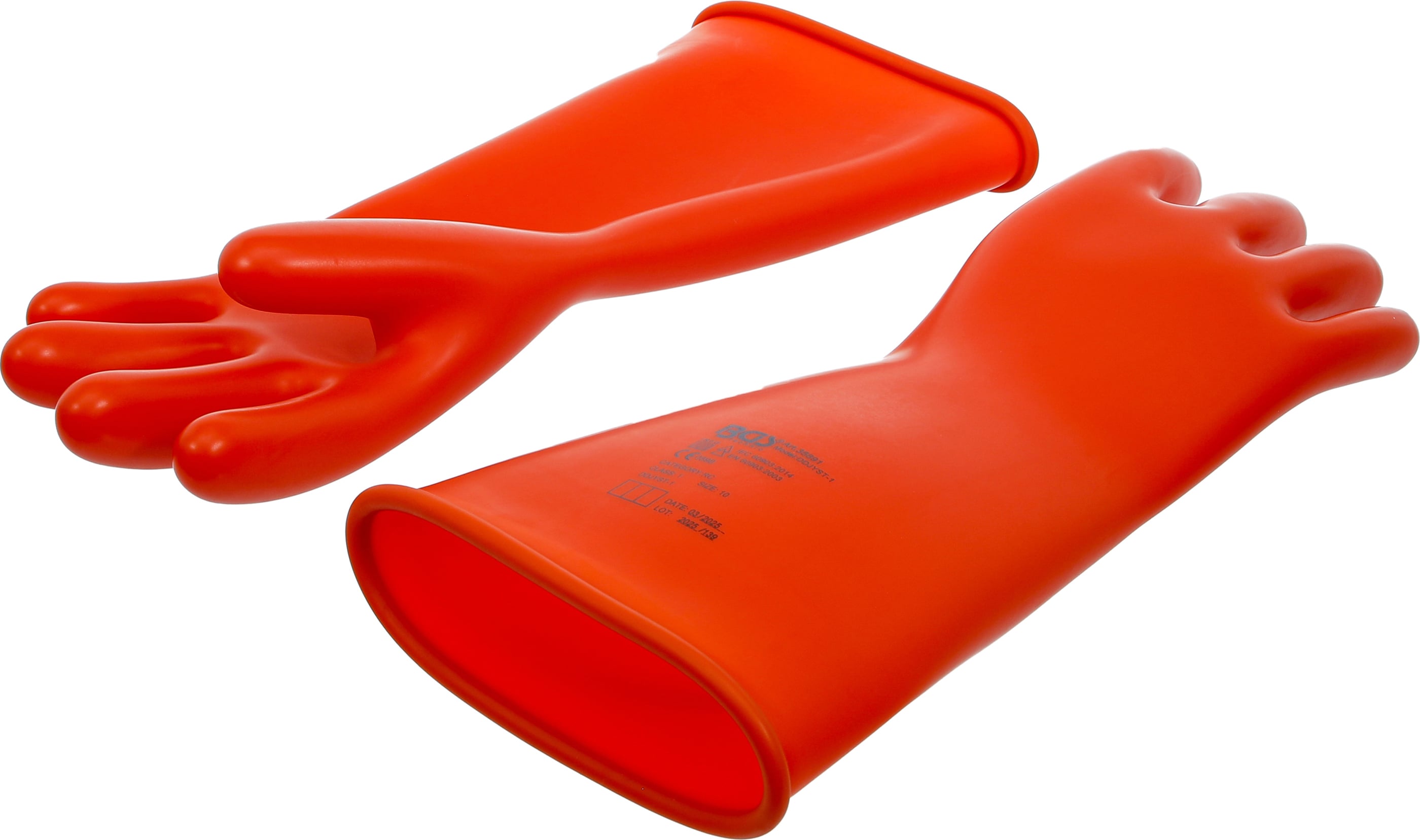 Elektrikerskyddshandskar | med naturlatex skyddande isolering | stl. 10 (XL)