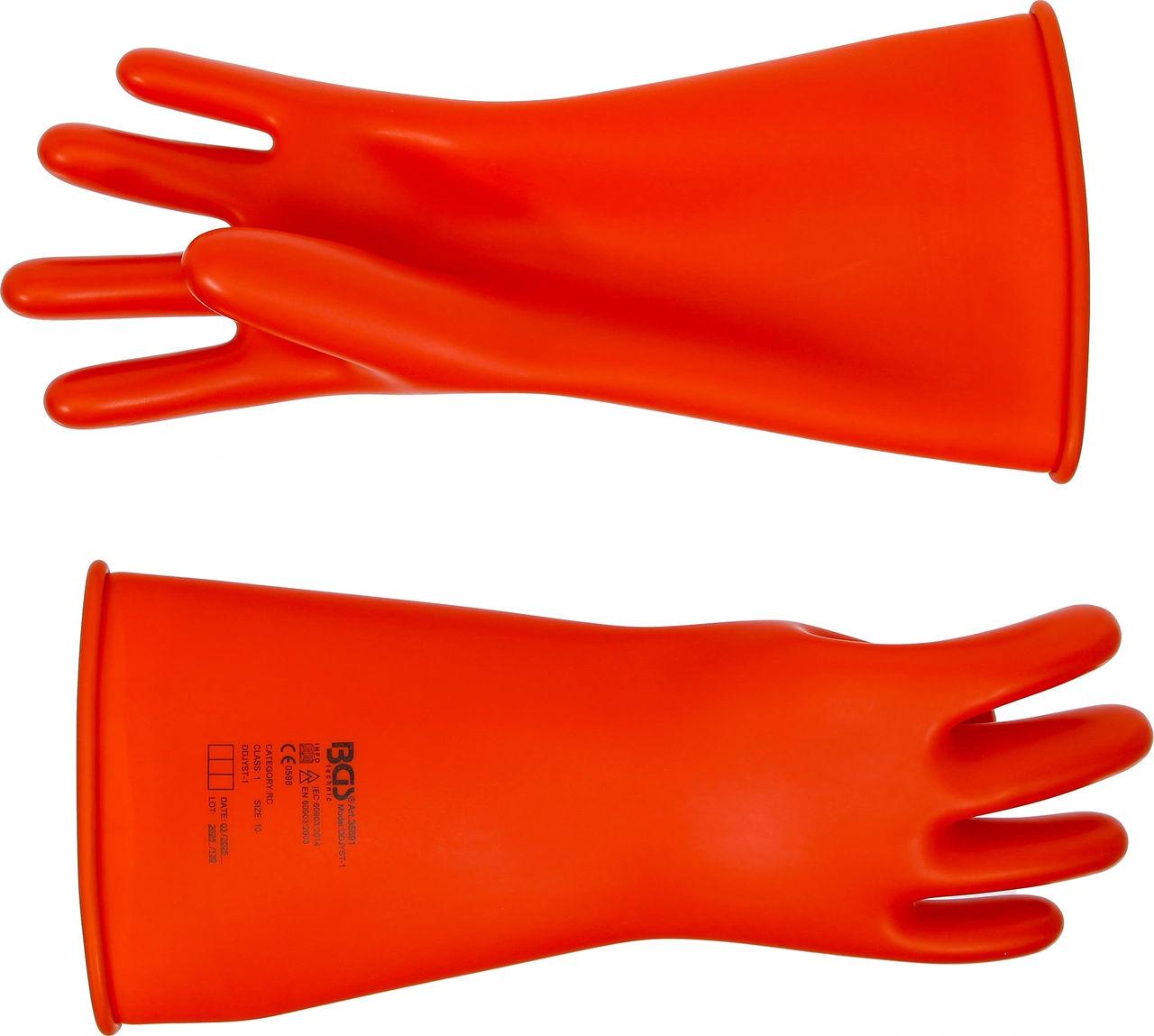 Elektrikerskyddshandskar | med naturlatex skyddande isolering | stl. 10 (XL)