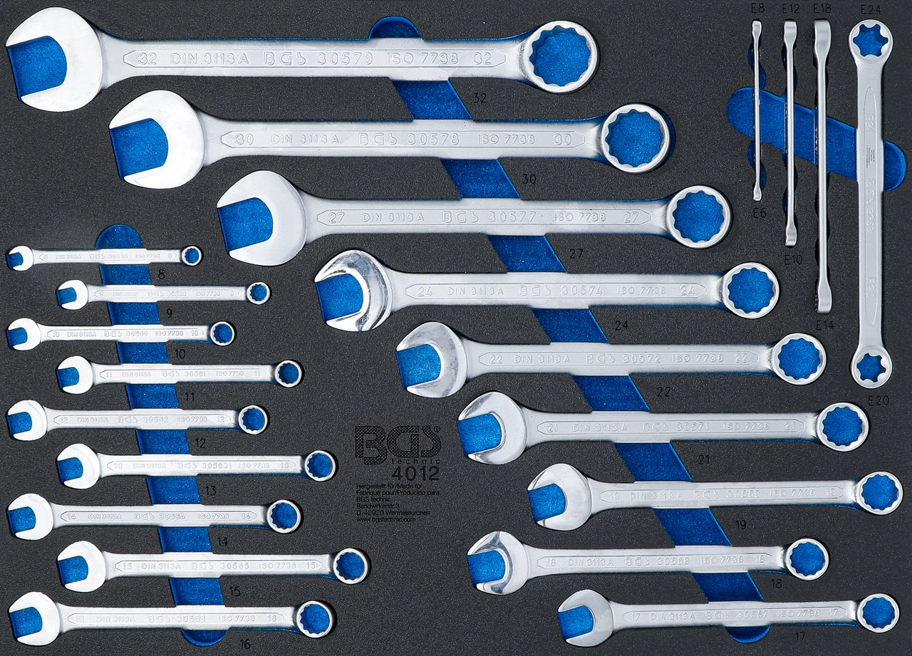 Verkstadsvagninlägg 3/3: U-ringnyckel och E-Profil-Nyckel | 22 delar