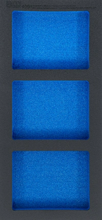 Verkstadsvagninlägg 1/3, tom: 3 Förvarignsfack | 408 x 189 x 32 mm