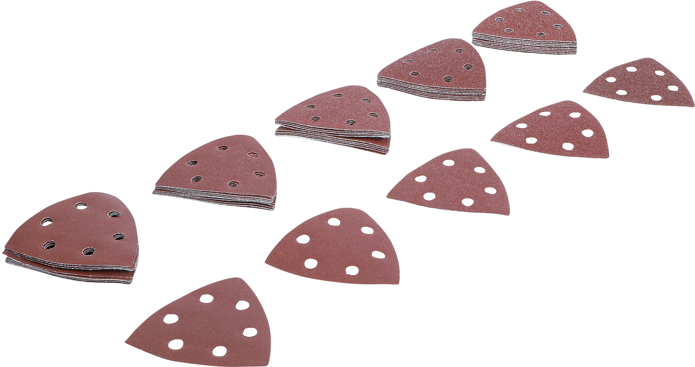 Slipblad-sats för trekantsslip | 95 x 95 mm | K 40 - 180 | 50 delar