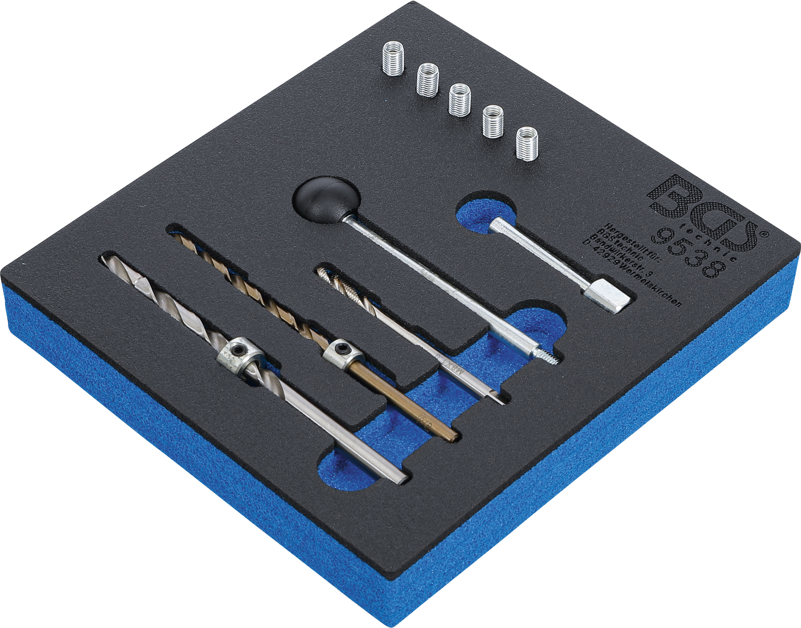 Verkstadsvagninlägg 1/6: Gänga-Reparationssats | För injektor-fastsättningsskruvar | 10 delar