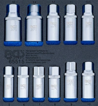 Verkstadsvagninlägg 1/6: Pinnbultar-Utdrivare-sats | 5 - 16 mm | 11 delar