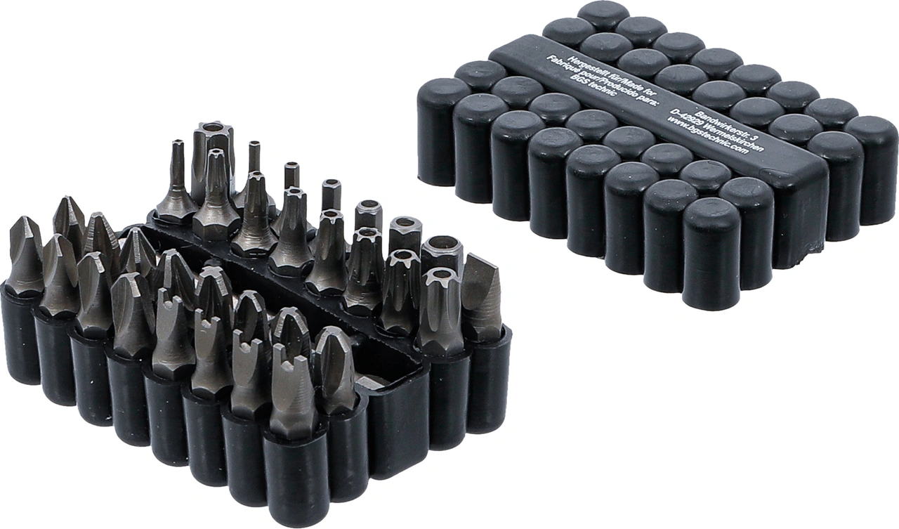 Bit-sats | Kort | Yttre sexkant 6,3 mm (1/4") | Olika profiler | 33 delar