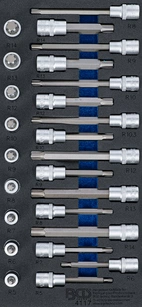 Verkstadsvagninlägg 1/3: Bit-Insats-sats | Kil-profil (för Ribe) | 25 delar