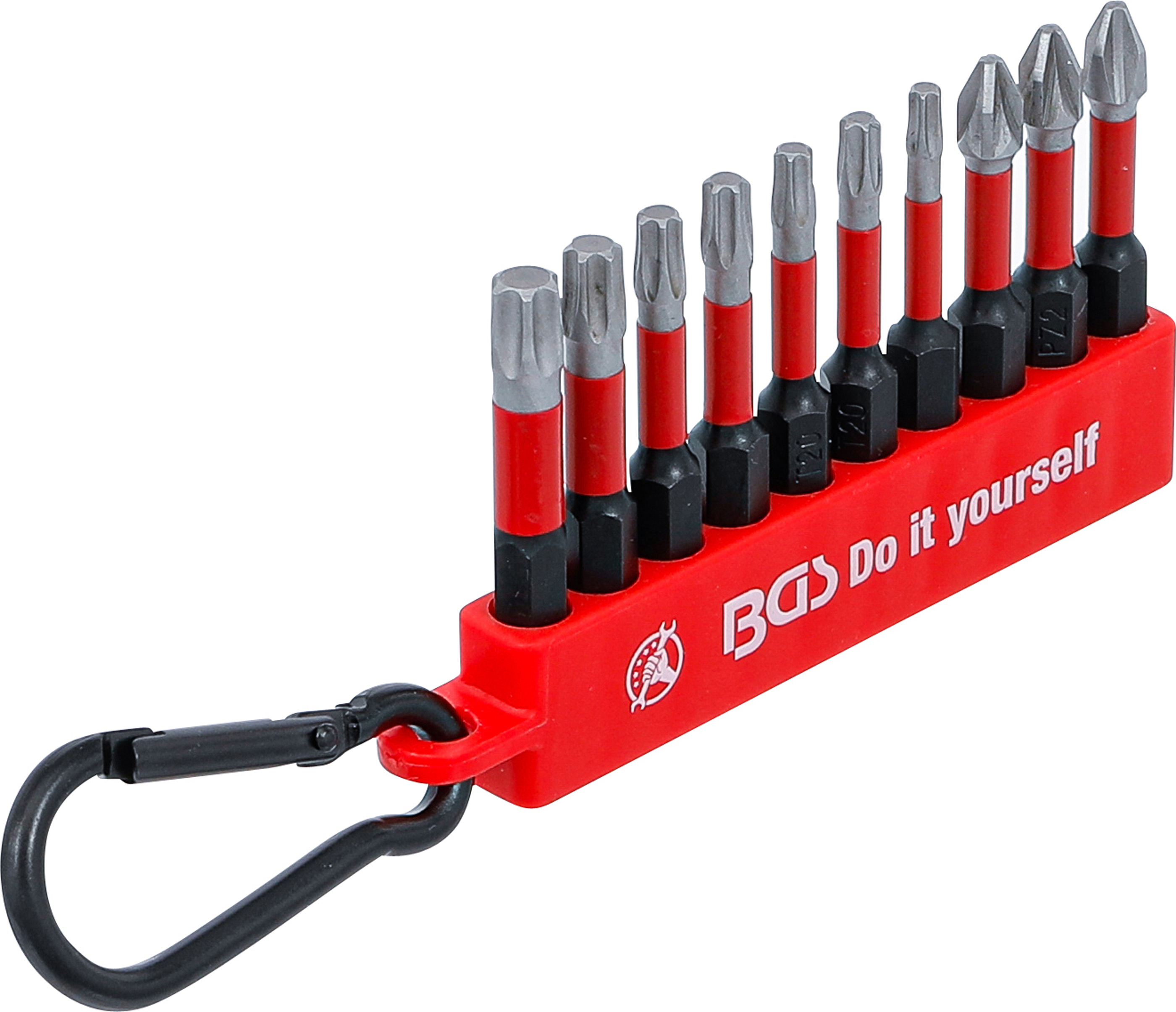 Torsionsbit-sats | Yttre sexkant 6,3 mm (1/4") | 10 delar