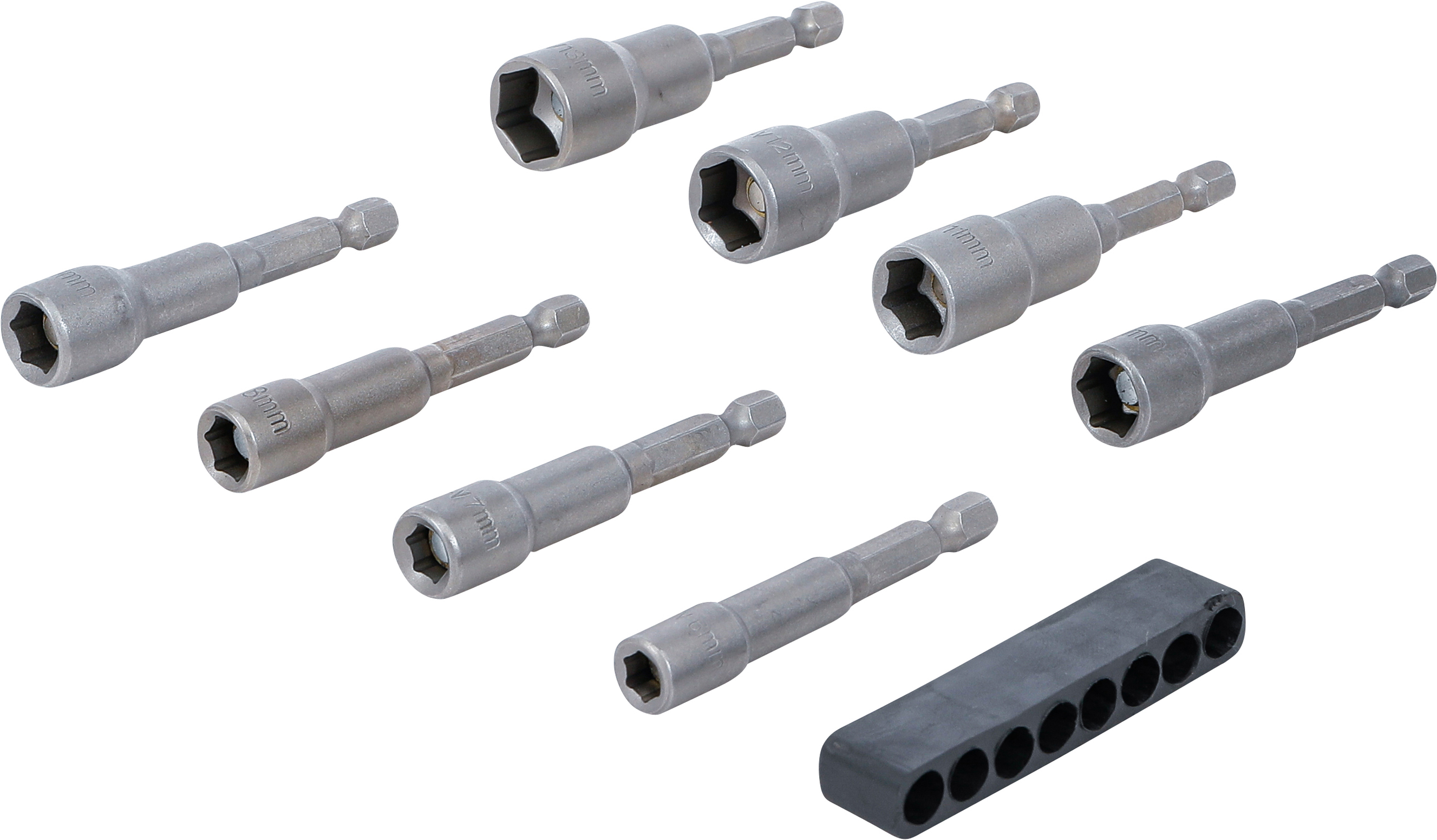 Hylsa-sats Sexkant | Yttre sexkant 6,3 mm (1/4") | 6 - 13 mm | 8 delar
