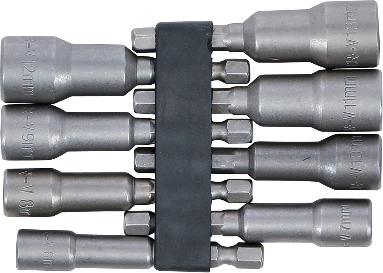 Hylsa-sats Sexkant | Yttre sexkant 6,3 mm (1/4") | 6 - 13 mm | 8 delar