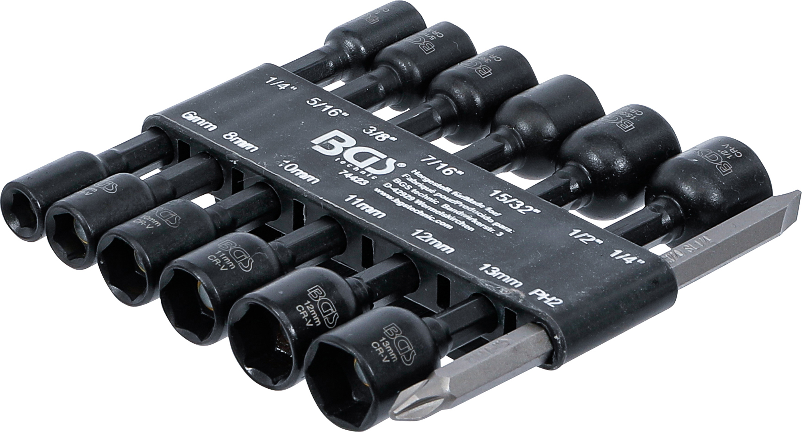 Hylsa-sats Sexkant | Yttre sexkant 6,3 mm (1/4") | för Borrmaskiner | 1/4 - 1/2", 6 - 13 mm | 14 delar