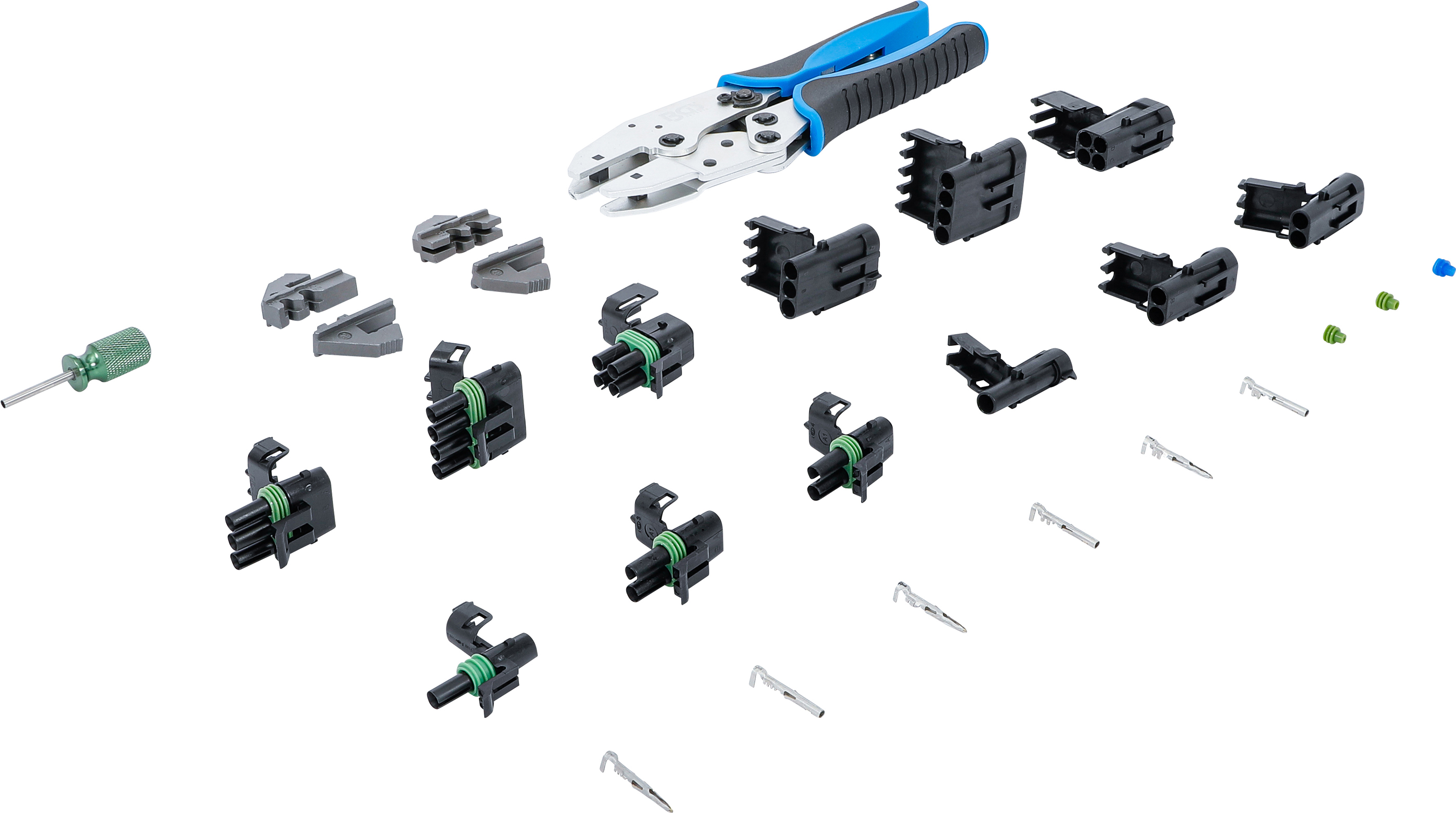 Presstång-sats med vattentäta stickkontakter | 220 delar