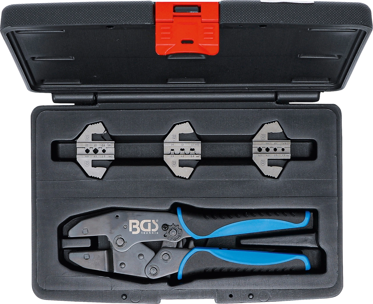 Crimptång-sats| med 3 par backar | för solenergi kontaktdon MC3 / MC4 / Tyco