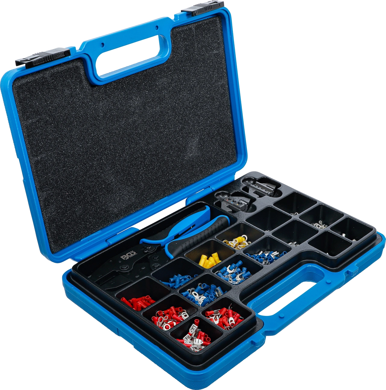 Presstång-sats | med 2 par backar | med kabelsko-sortiment | 1000 delar