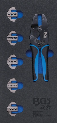 Verkstadsvagninlägg 1/3: Crimptång-sats | med 5 par Pressbackar