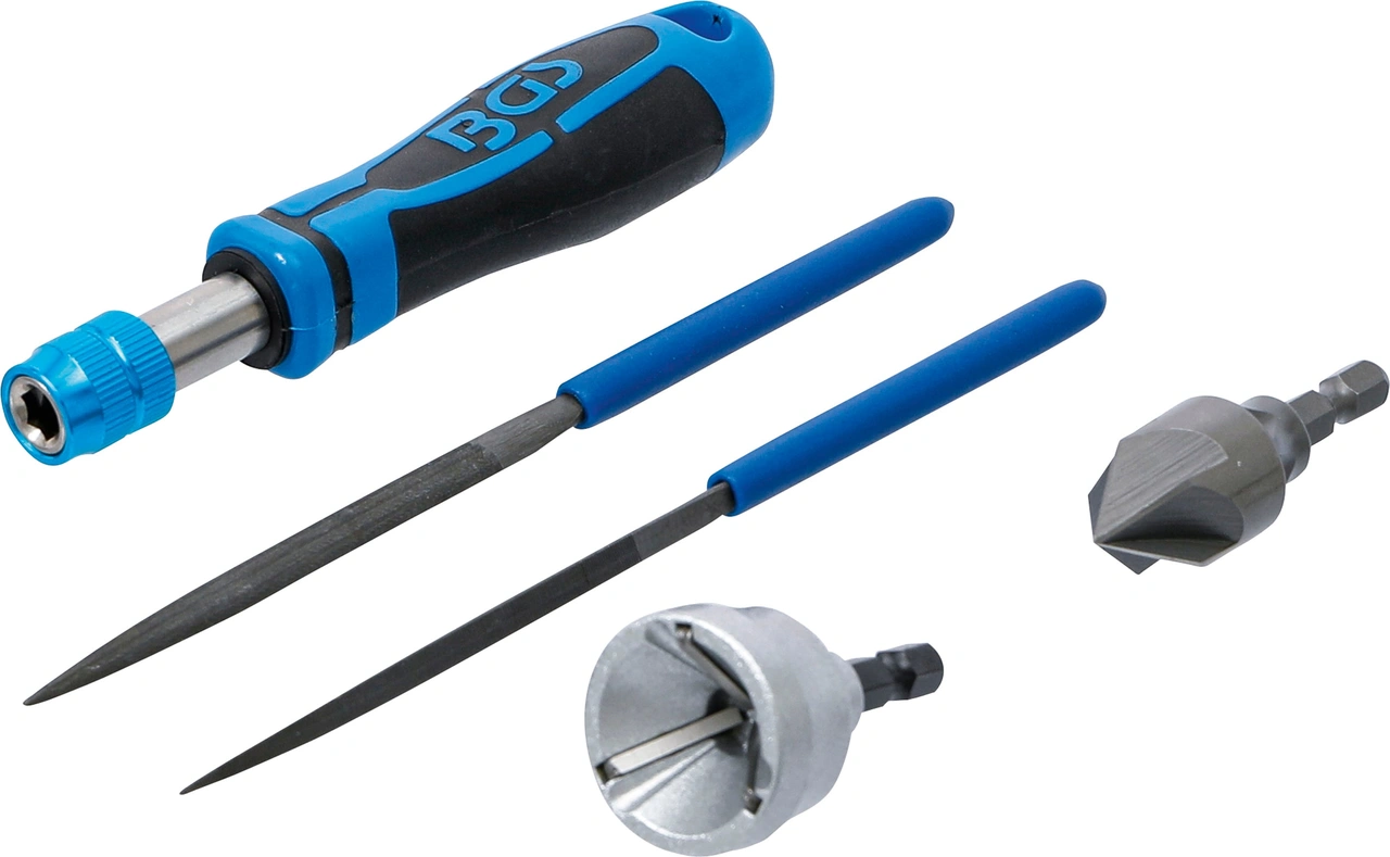 Avgradare för invändigt/utvändigt bruk samt filsats | 5-delar