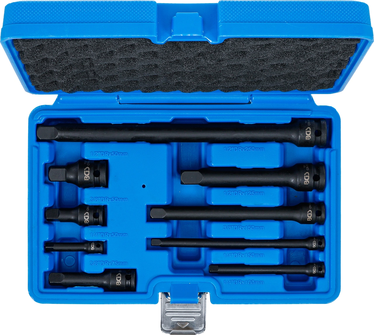 Kraft-Förlängnings-sats | 6,3 mm (1/4") / 10 mm (3/8") / 12,5 mm (1/2") | 9 delar