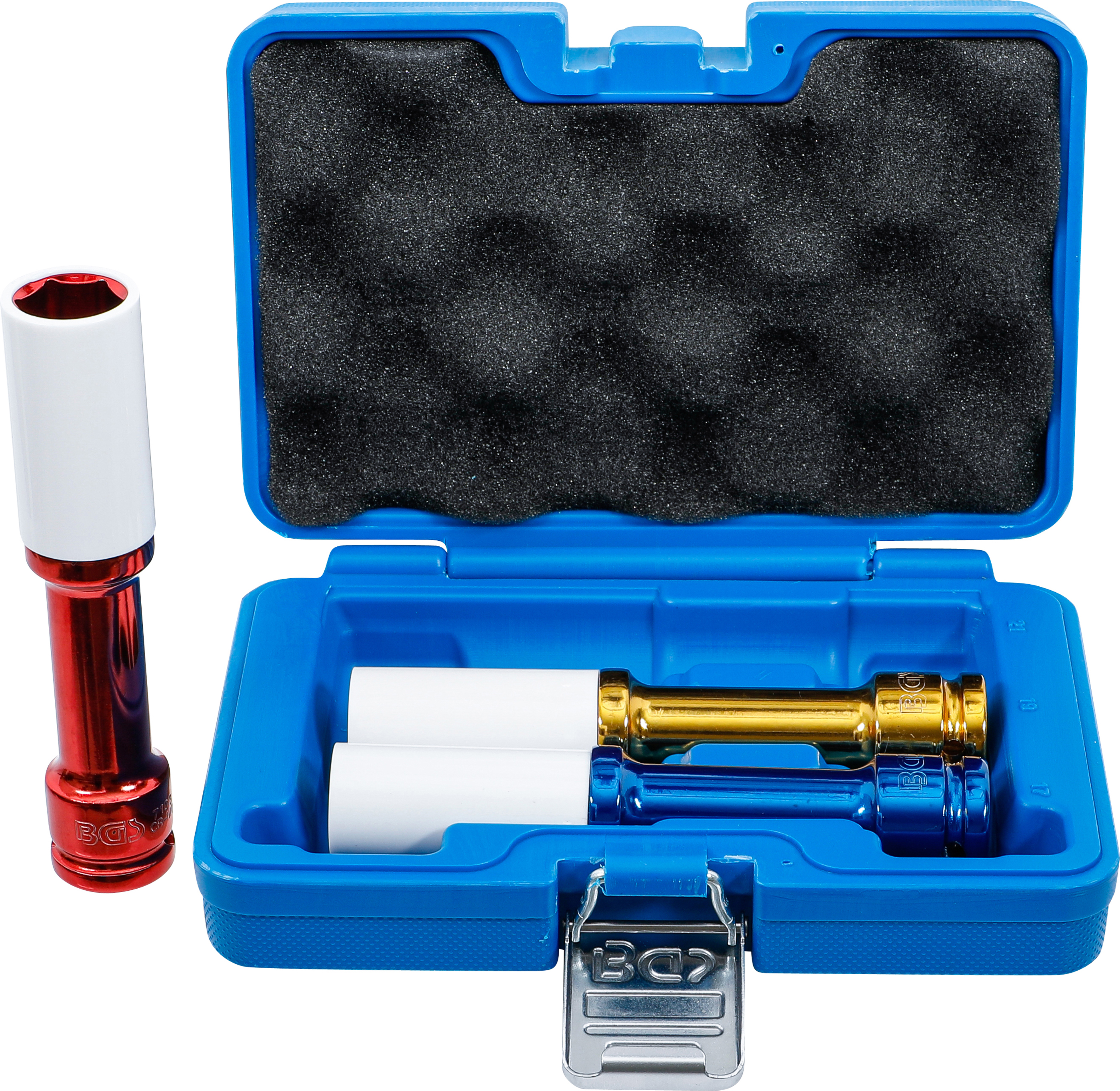 Kraft-Skoninsats-sats | 12,5 mm (1/2") | 150 mm djup | 17 / 19 / 21 mm | 3 delar