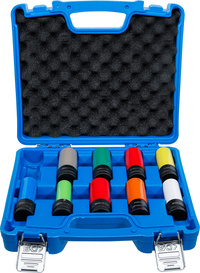 Kraft-skonhylsa-sats | 12,5 mm (1/2") | 15 - 24 mm och specialhjulbultar | 10 delar