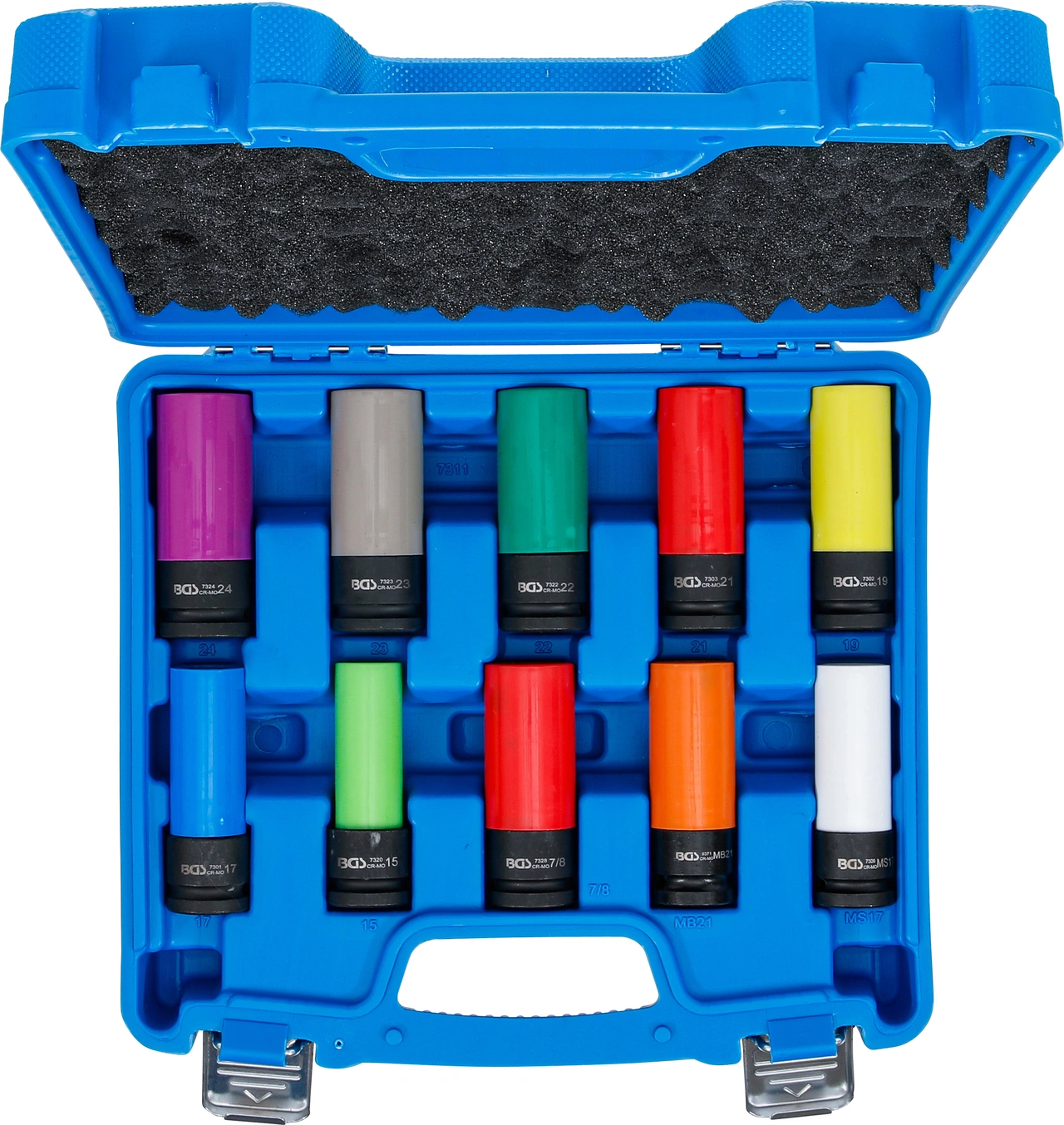 Kraft-skonhylsa-sats | 12,5 mm (1/2") | 15 - 24 mm och specialhjulbultar | 10 delar
