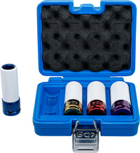 Kraft-Skoninsats-sats | Inre fyrkant 12,5 mm (1/2") | 17 / 19 / 21 / 22 mm | 4 delar