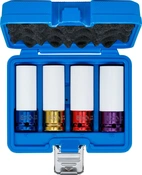 Kraft-Skoninsats-sats | Inre fyrkant 12,5 mm (1/2") | 17 / 19 / 21 / 22 mm | 4 delar