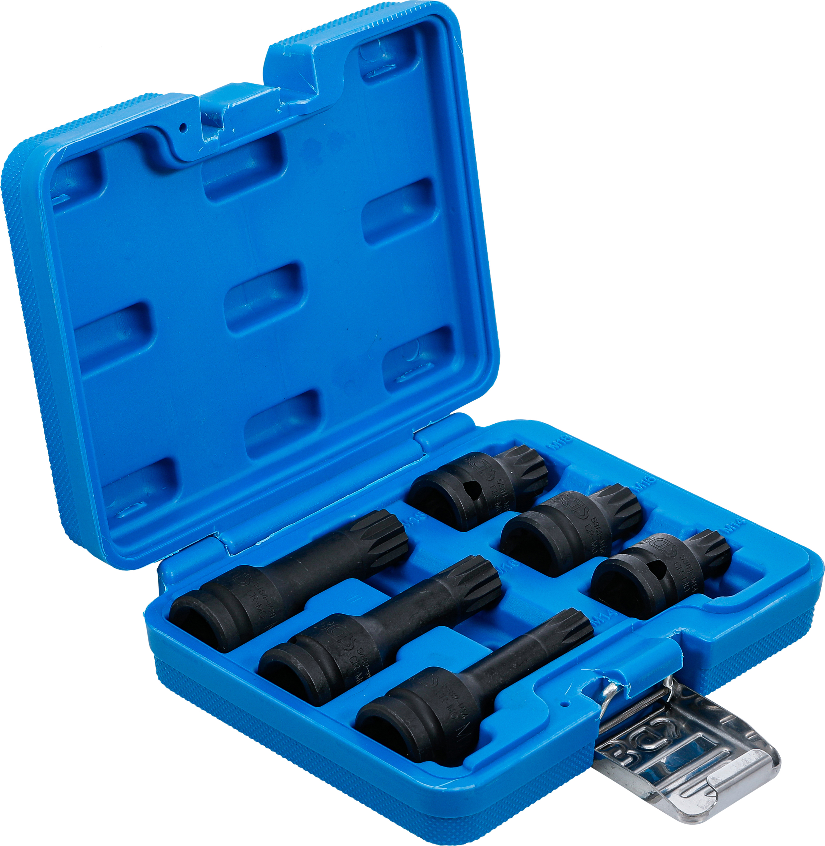 Kraft-Bit-Insats-sats | 12,5 mm (1/2") | Inre mångtandad (för XZN) M14 - M18 | 6 delar