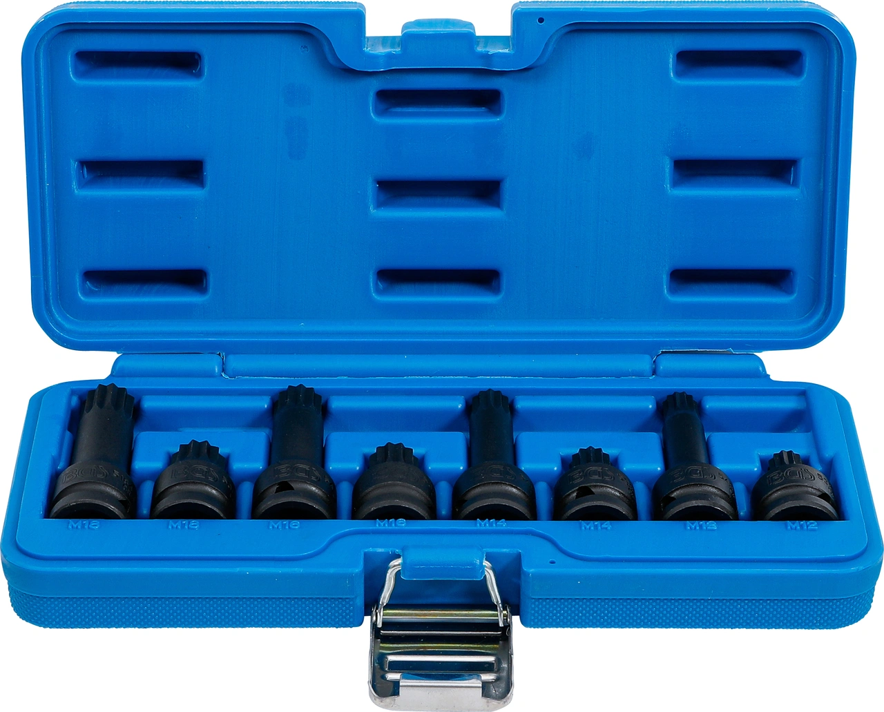 Kraft-Bit-Insats-sats | 12,5 mm (1/2") | Inre mångtandad (för XZN) M12 - M18 | 8 delar