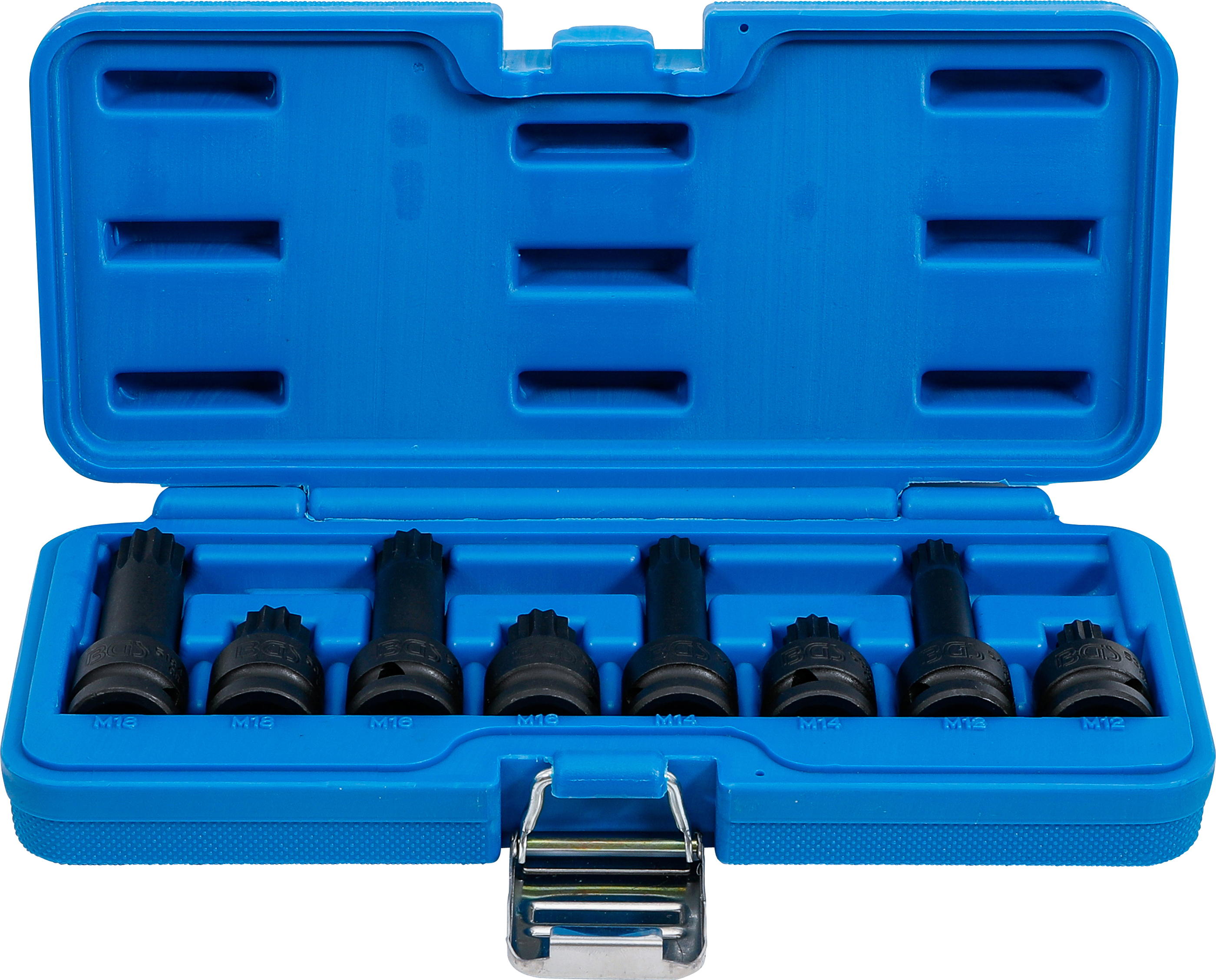 Kraft-Bit-Insats-sats | 12,5 mm (1/2") | Inre mångtandad (för XZN) M12 - M18 | 8 delar