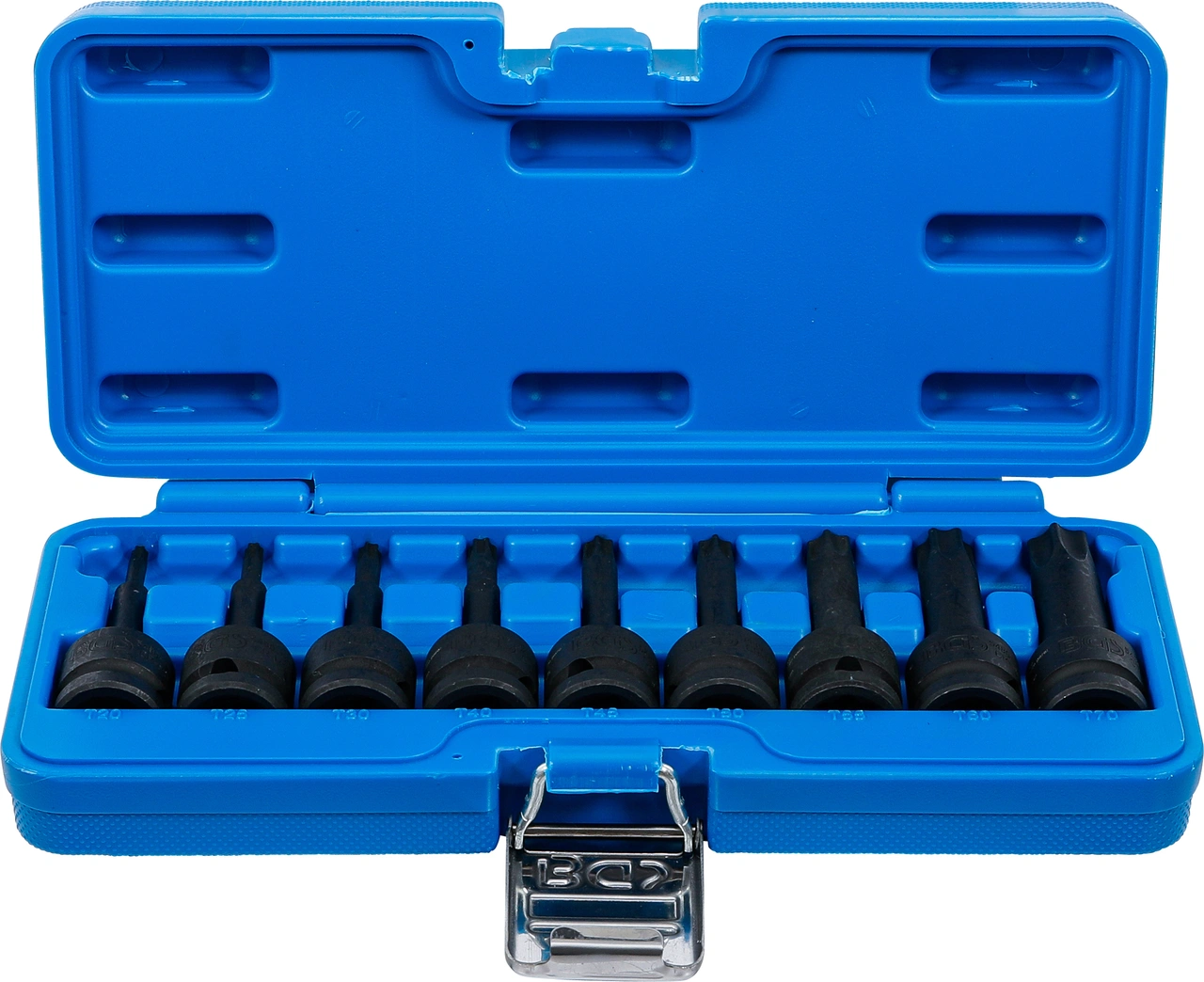 Kraft-Bit-Insats-sats | 12,5 mm (1/2") | T-Profil (för Torx) T20 - T70 | 9 delar
