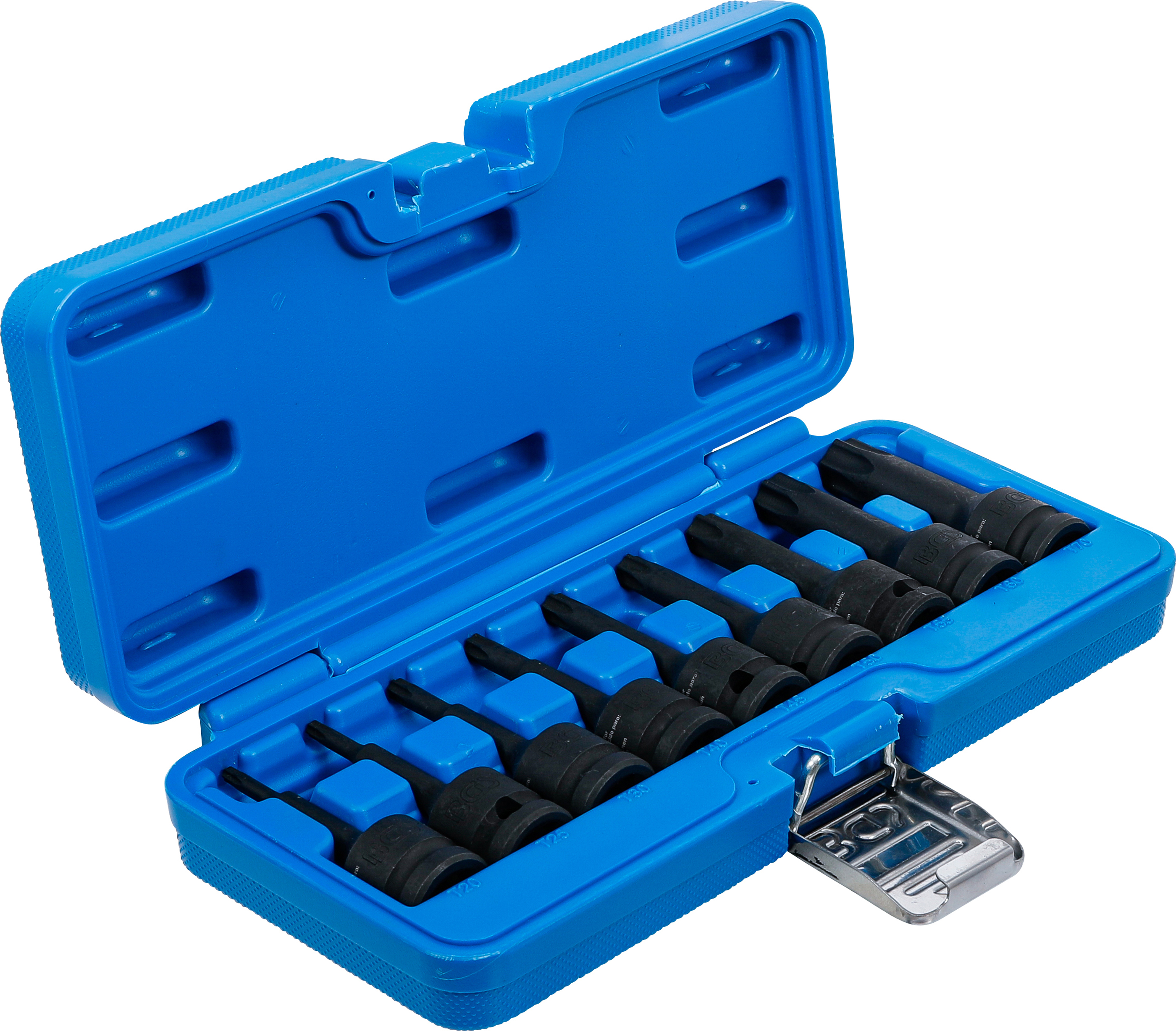 Kraft-Bit-Insats-sats | 12,5 mm (1/2") | T-Profil (för Torx) T20 - T70 | 9 delar