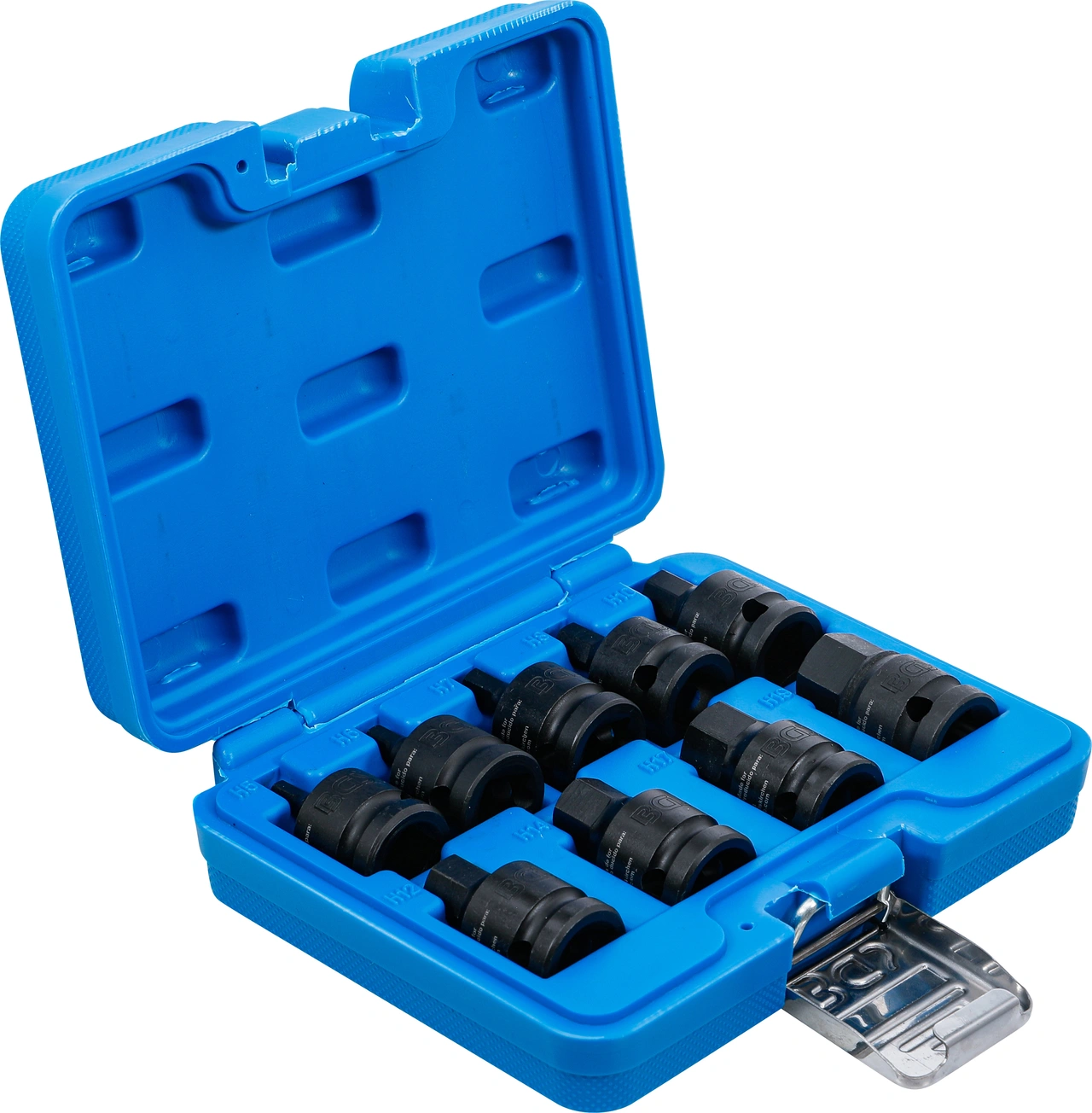 Kraft-Bit-Insats-sats | 12,5 mm (1/2") | Inre sexkant 5 - 19 mm | 9 delar