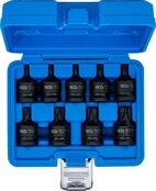 Kraft-Bit-Insats-sats | 12,5 mm (1/2") | T-Profil (för Torx) T20 - T70 | 9 delar