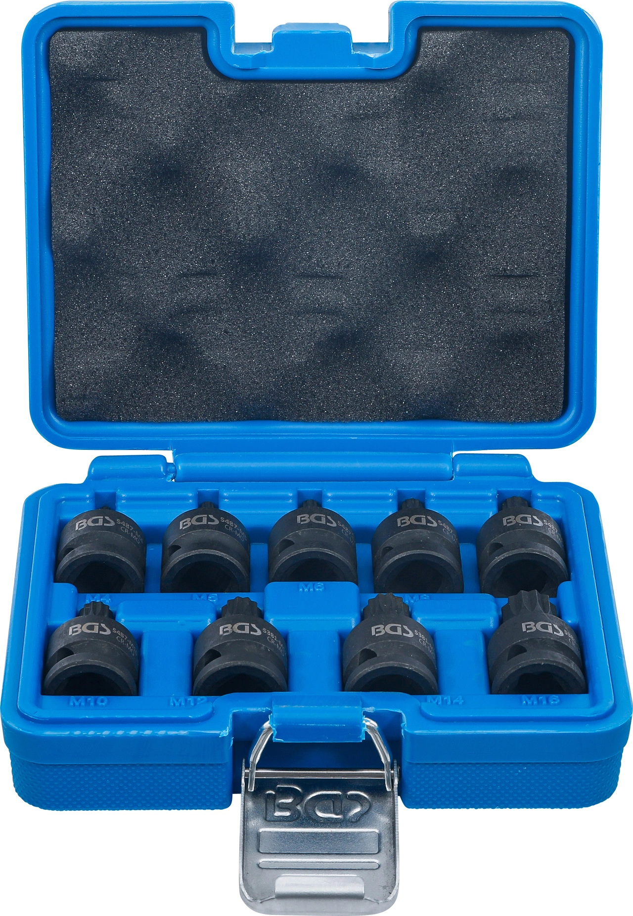 Kraft-Bit-Insats-sats | 12,5 mm (1/2") | Inre mångtandad (för XZN) M4 - M16 | 9 delar