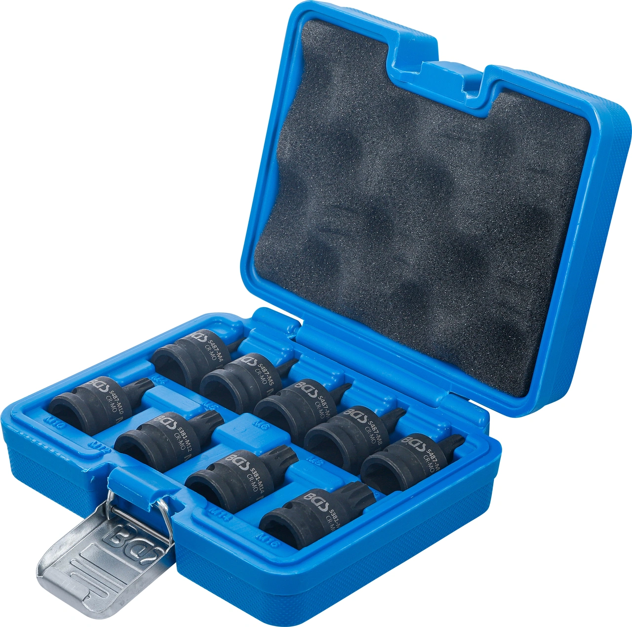 Kraft-Bit-Insats-sats | 12,5 mm (1/2") | Inre mångtandad (för XZN) M4 - M16 | 9 delar