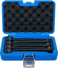 Kraft-Bit-Insats-sats | Längd 150 mm | 12,5 mm (1/2") | Inre sexkant 5 - 14 mm | 7 delar