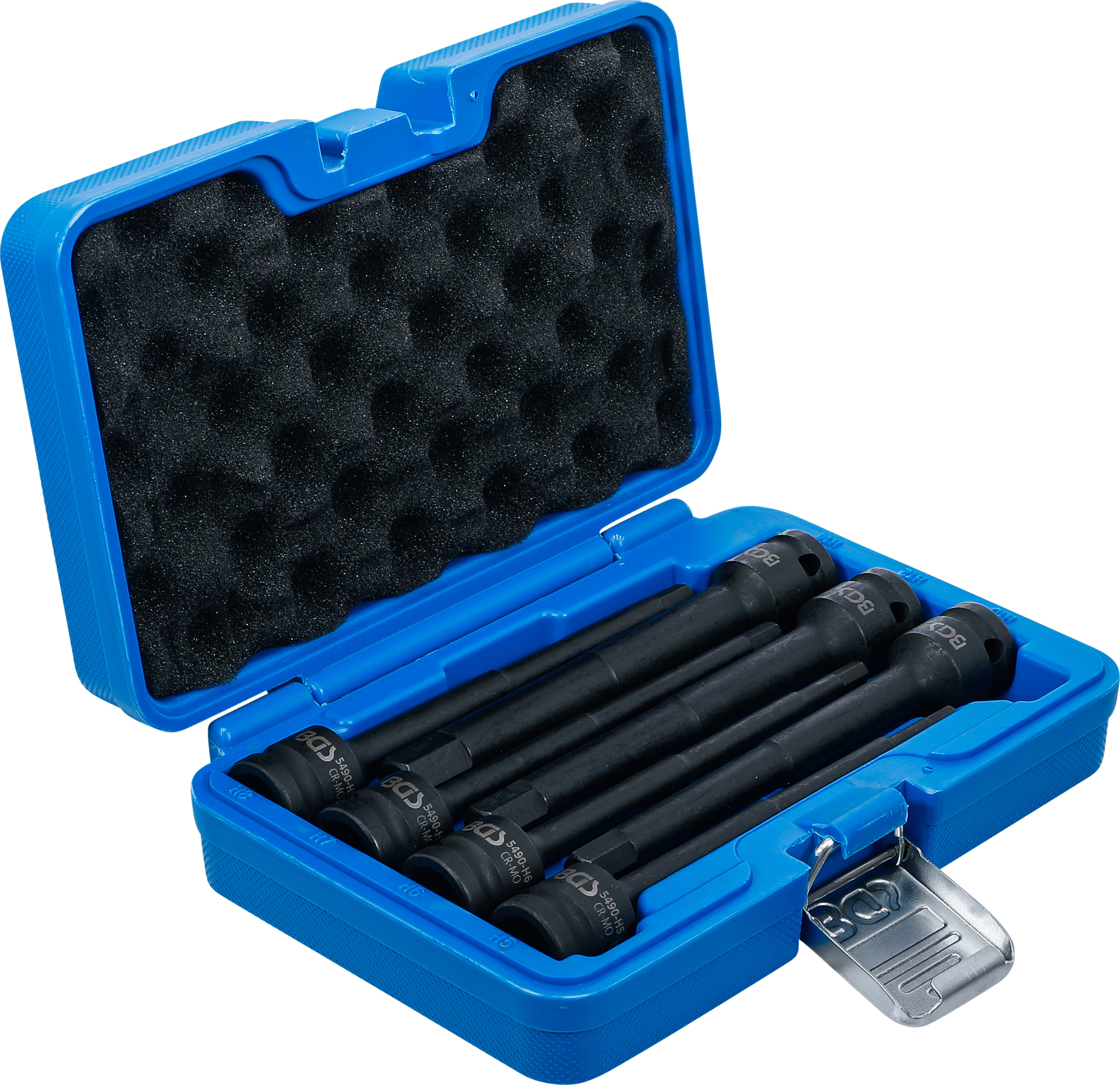 Kraft-Bit-Insats-sats | Längd 150 mm | 12,5 mm (1/2") | Inre sexkant 5 - 14 mm | 7 delar