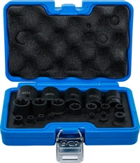 Krafthylsa-sats | E-Profil Plus | 6,3 mm (1/4"), 10 mm (3/8"), 12,5 mm (1/2") | EP4 - E32 | 19 delar