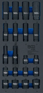 Verkstadsvagninlägg 1/3: Kraft-hylsor sexkant (1/2") | 20 delar