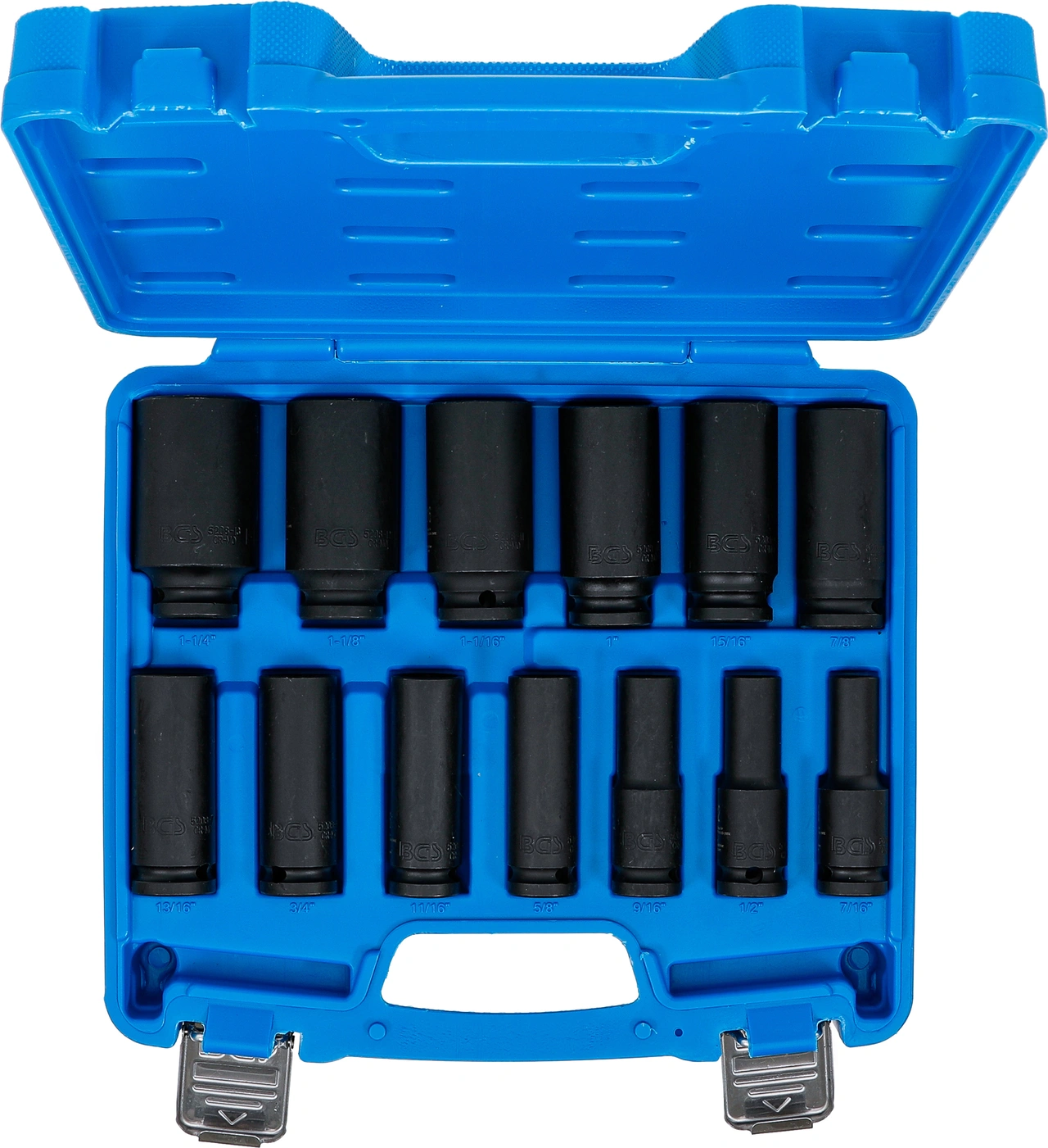 Krafthylsa-sats Sexkant, djup | 12,5 mm (1/2") | Tum-storlekar | 13 delar