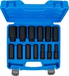 Krafthylsa-sats Sexkant, djup | 12,5 mm (1/2") | Tum-storlekar | 13 delar