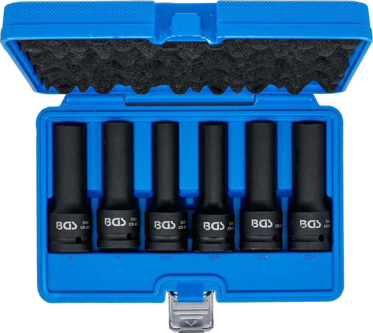 Krafthylsa-sats E-Profil, Tolvkant | 20 mm (3/4") | 6 delar