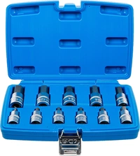 Bit-Insats-sats | 12,5 mm (1/2") | Inre sexkant 7/32" - 13/16" | Tumsstorlekar | 12 delar