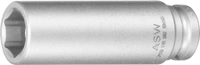 Krafthylsa 1/4" 10mm 6-kant lång