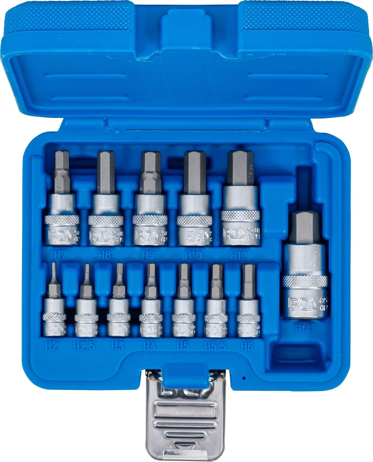 Bit-Insats-sats | 6,3 mm (1/4") / 10 mm (3/8") / 12,5 mm (1/2") | Inre sexkant 2 - 14 mm | 13 delar