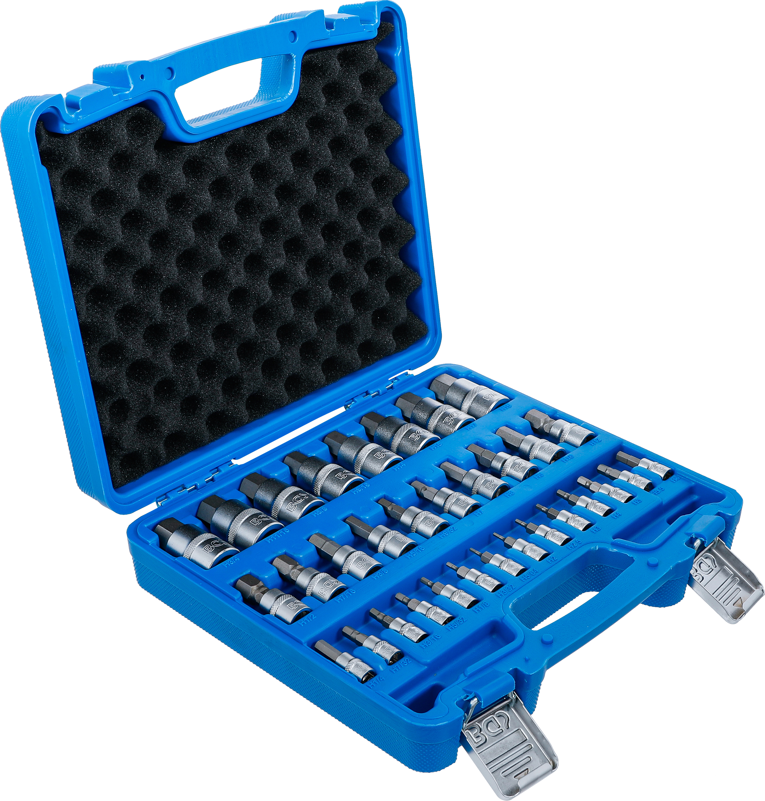 Bit-Insats-sats | 6,3 mm (1/4") / 10 mm (3/8") / 12,5 mm (1/2") | Inre sexkant 2 - 19 mm / 1/4 - 9/16" | Metriska och tumsstorlekar | 32 delar