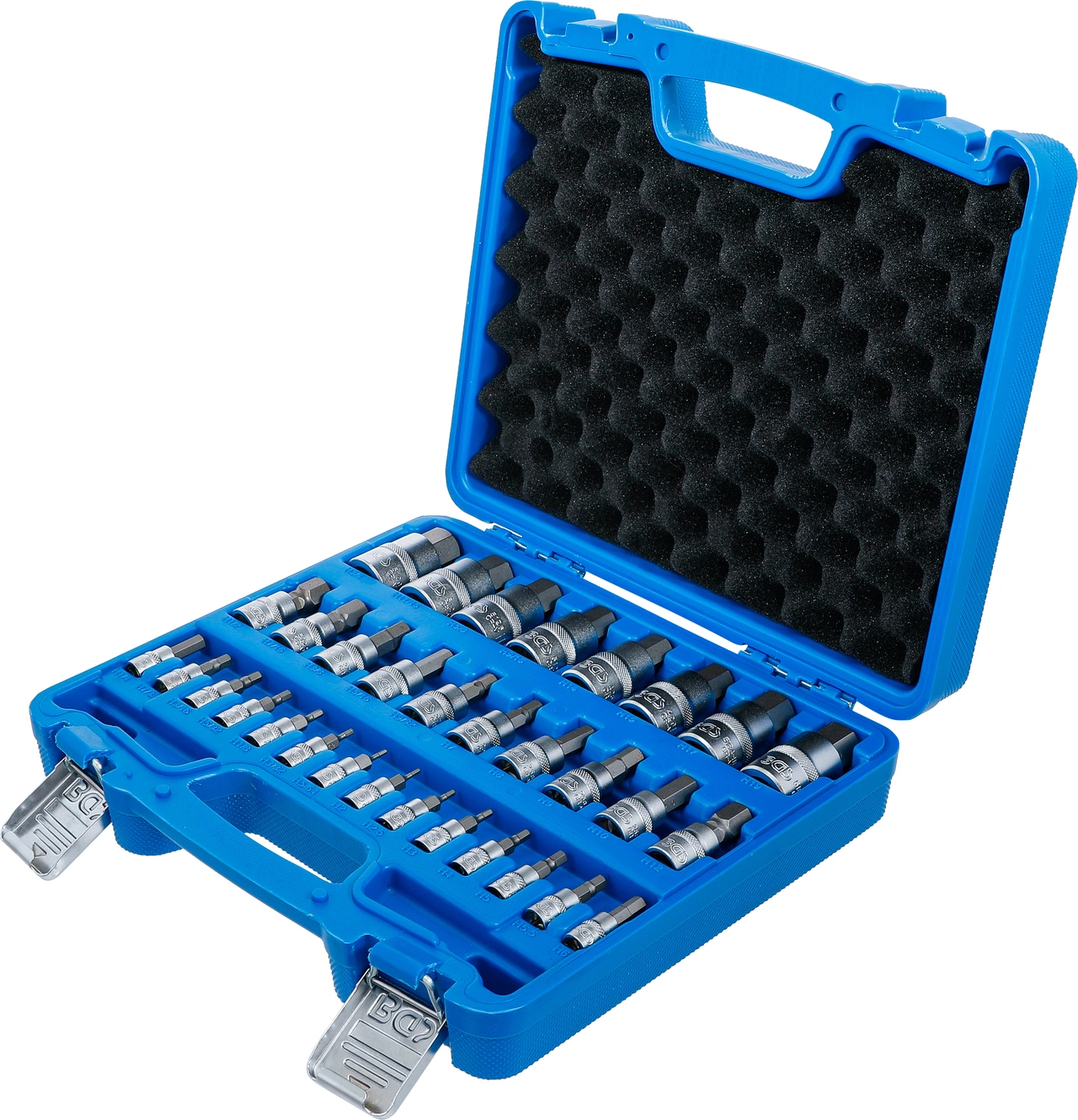 Bit-Insats-sats | 6,3 mm (1/4") / 10 mm (3/8") / 12,5 mm (1/2") | Inre sexkant 2 - 19 mm / 1/4 - 9/16" | Metriska och tumsstorlekar | 32 delar