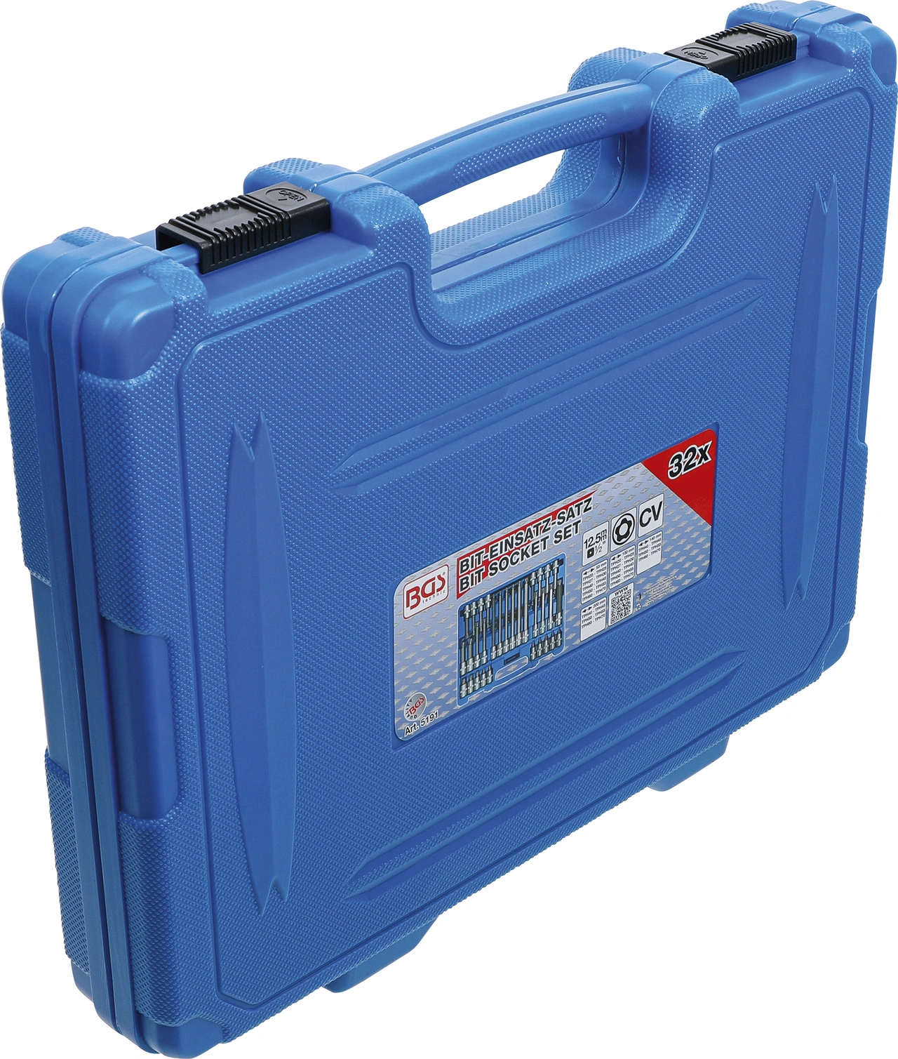 Bit-Insats-sats | 12,5 mm (1/2") | TPS-Profil (för Torx Plus) med borrning TPS20 - TPS70 | 32 delar